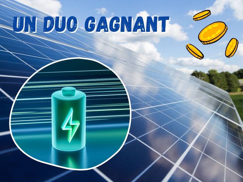 Association de panneaux photovoltaïques et des batteries de stockage à Balma